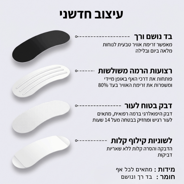 מדבקות נשימה - NASAL STRIPTS